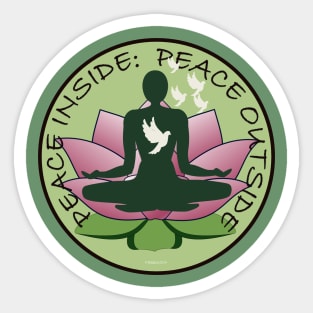 Peace Inside, Peace Outside Sticker